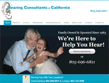 Tablet Screenshot of hearingconsultantsofca.com